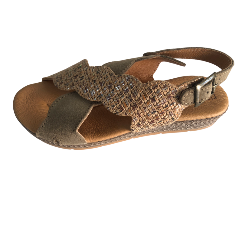 sandalias pele eurochic casual